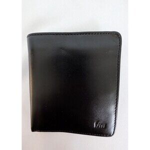 FSM Turkish Leather Mens Bifold Wallet Black With Change Pocket and ID Window
